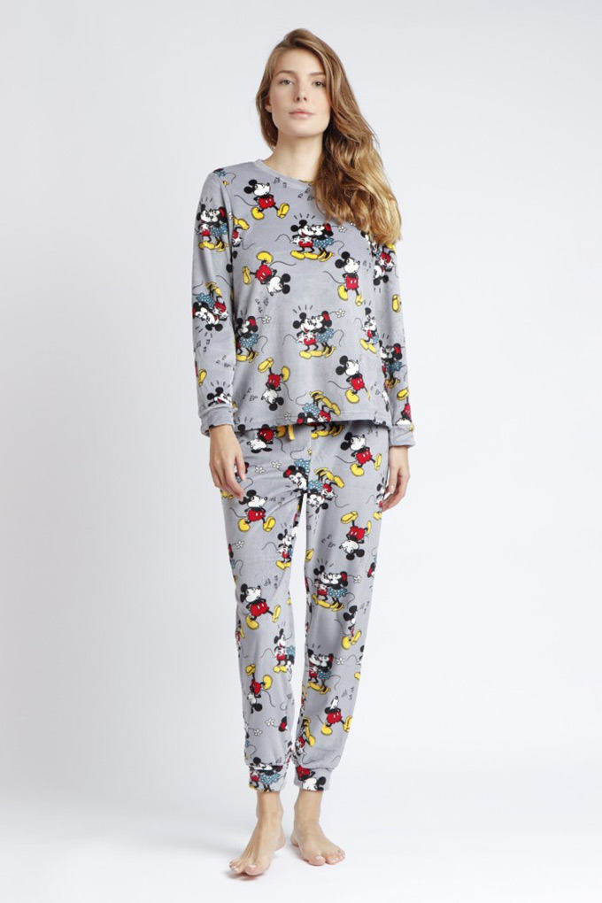 60572 Woman Printed Coral Pyjama Set