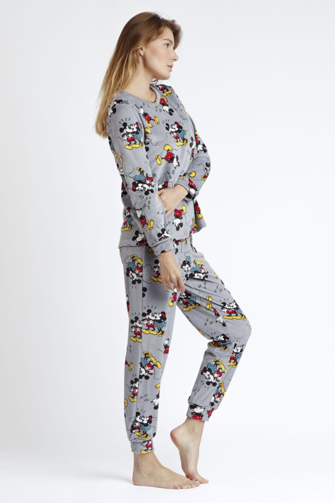 60572 Woman Printed Coral Pyjama Set