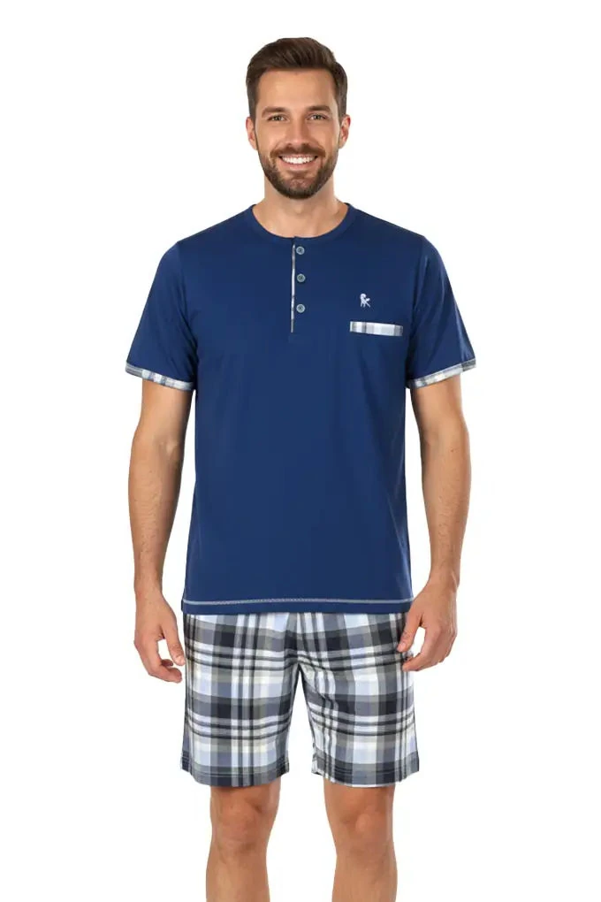 28007 Man Short Sleeve Printed Pyjama Set