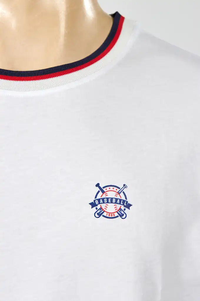 T-Shirt Estampada Homem Baseball