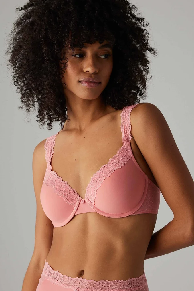 10666 Cup C Padded Laced Bra