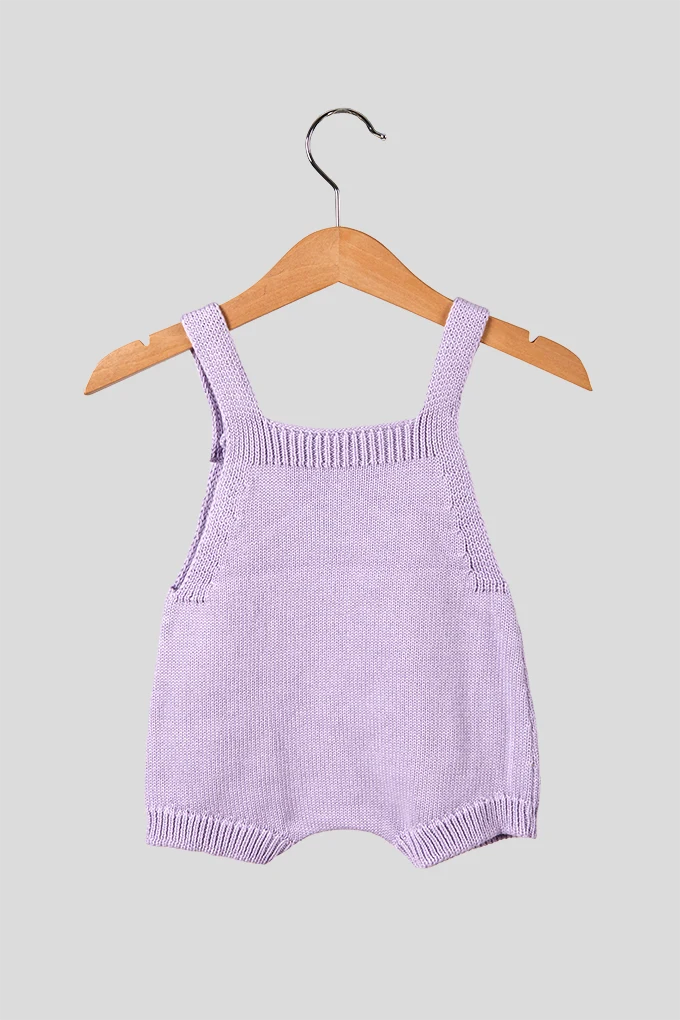 Pompons Modal Knitted Baby Romper
