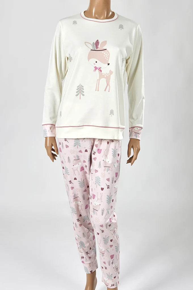 31011 Woman Thermal Printed Pyjama Set