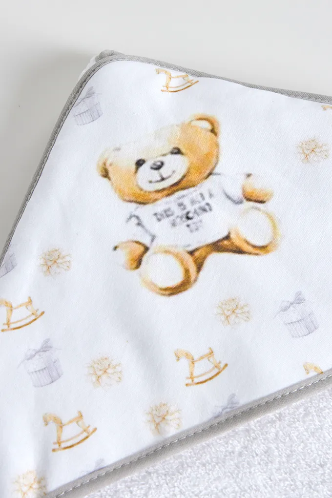Bear Printed Baby Towel