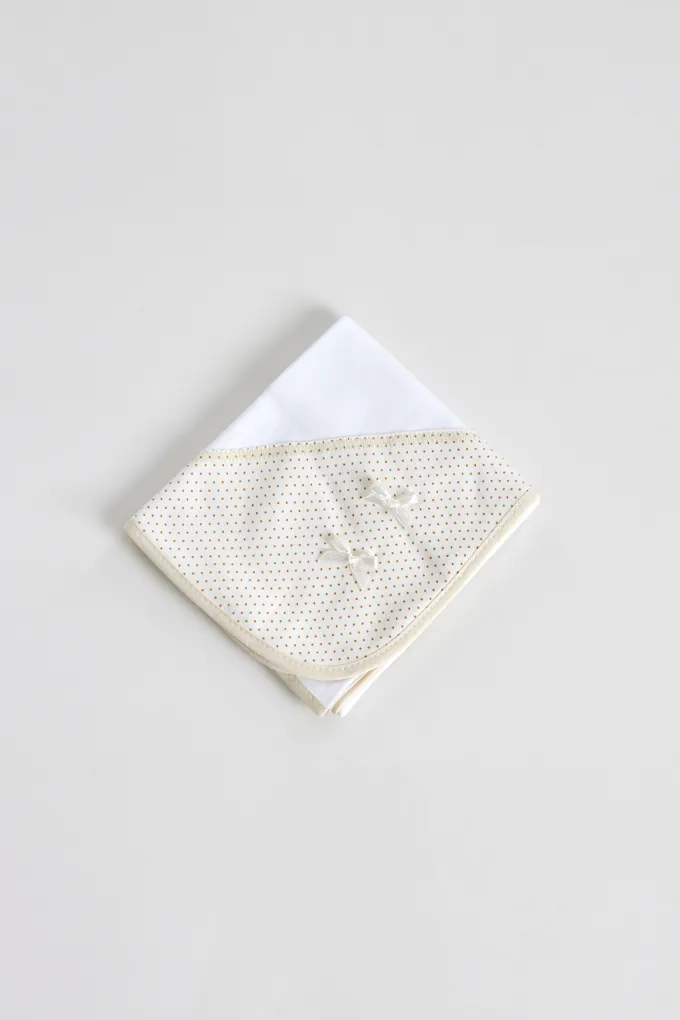 Bow w/ Dots Printed Burp Cloth