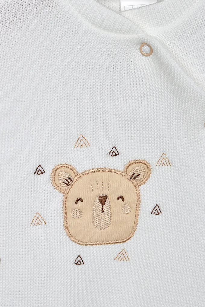 Little Bear Knitted Thermal Babygrow