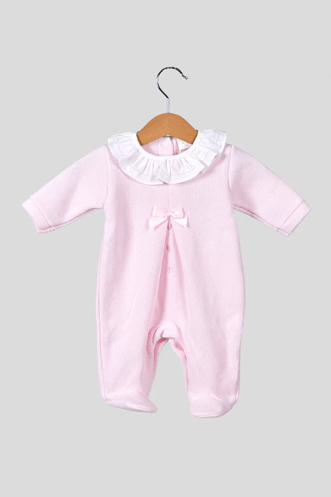 Baby Girl Thermal Knitted Babygrow