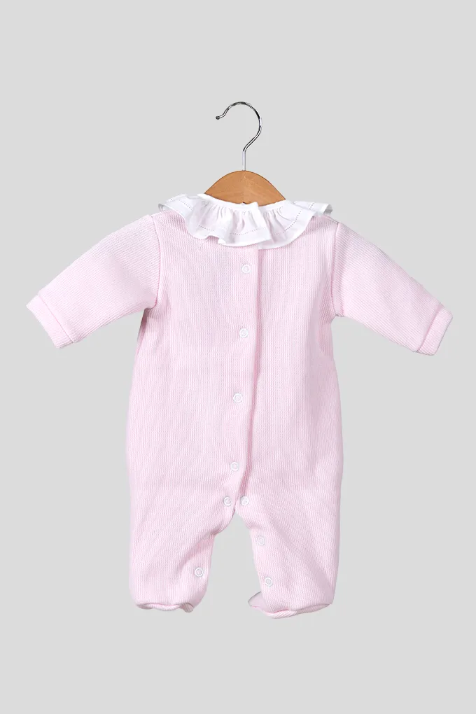 Baby Girl Thermal Knitted Babygrow
