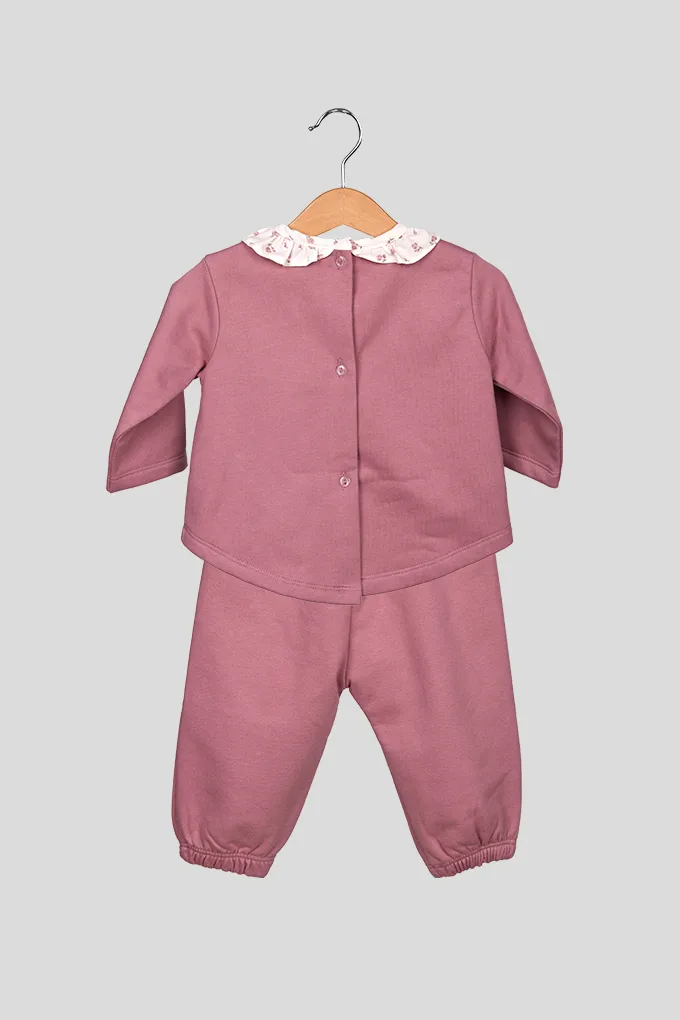 Bow Baby Girl Thermal Tracksuit