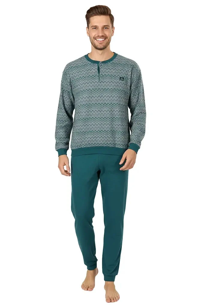 60030 Man Thermal Pyjama Set w/ Buttons
