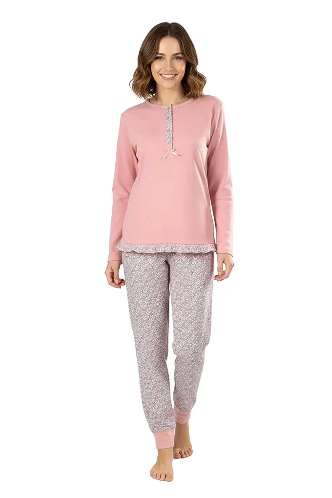 3071 Woman Thermal Printed Pyjama Set