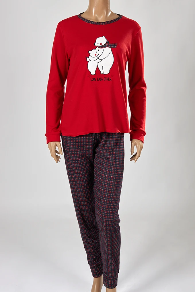 Polar Bear Woman Thermal Printed Pyjama Set