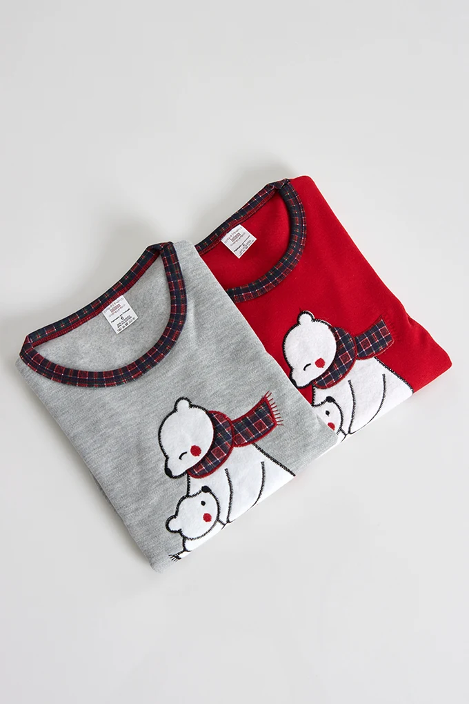 Polar Bear Girl Thermal Printed Pyjama Set