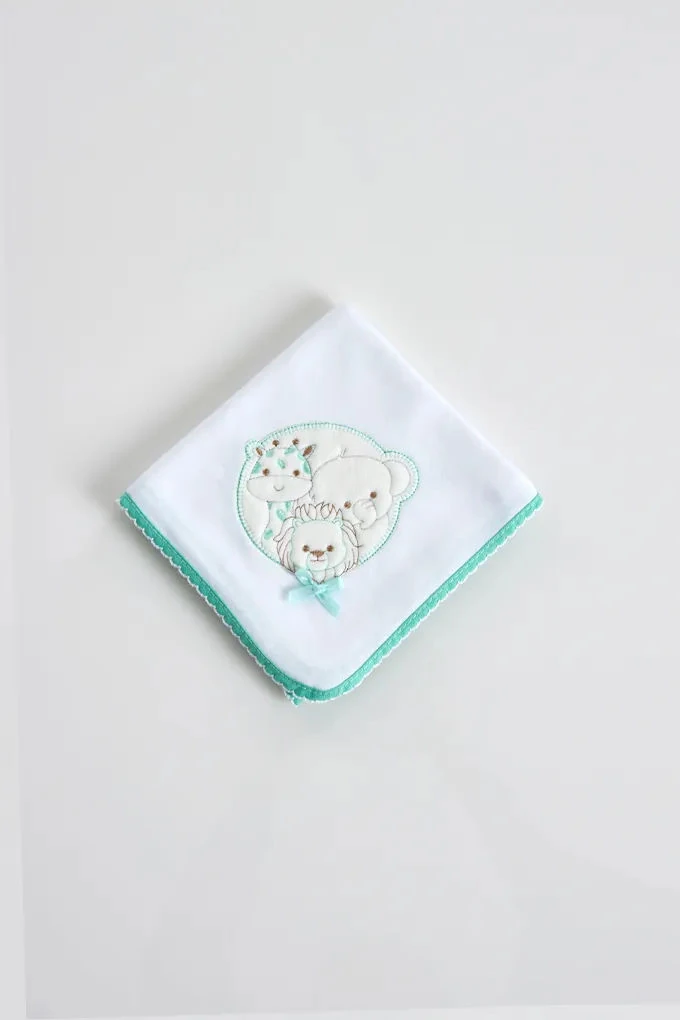Little Jungle Friends Embroidered Burp Cloth