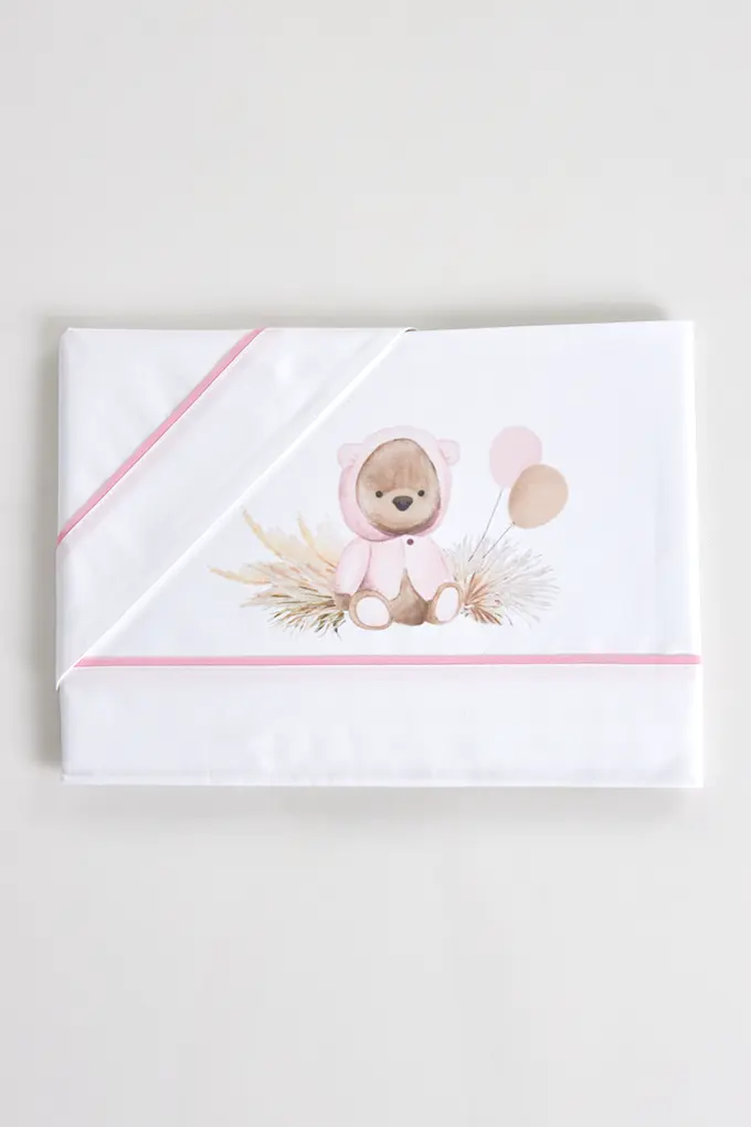 Bear in Autumn Cotton Printed Baby Sheets Set