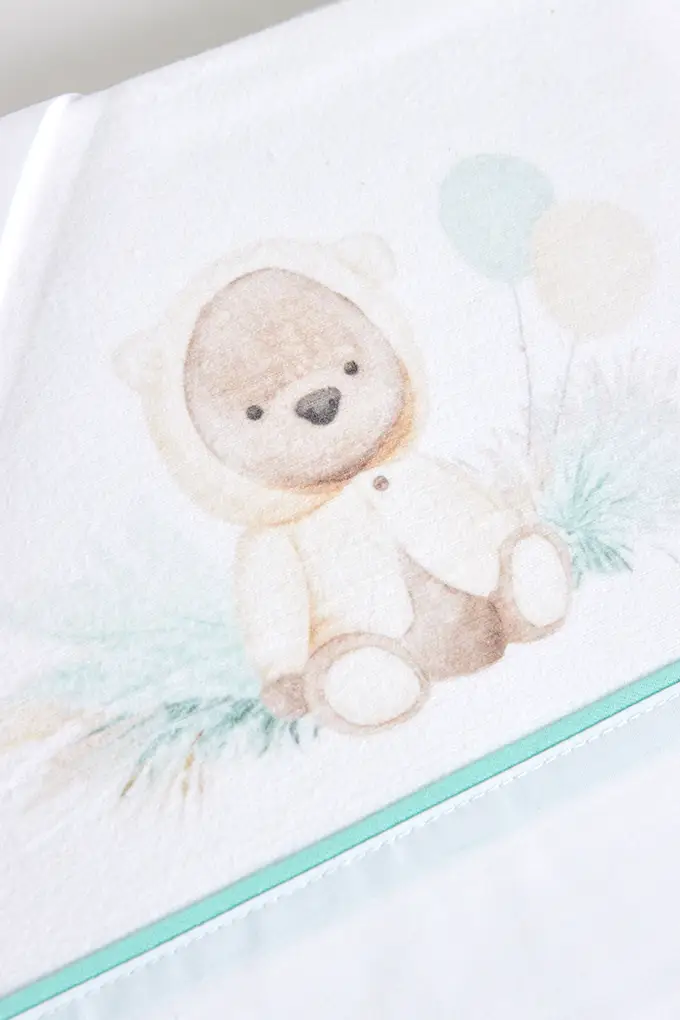 Bear in Autumn Flannel Printed Baby Sheets Set