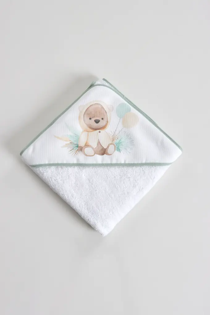 Bear in Autumn Printed Baby Towel