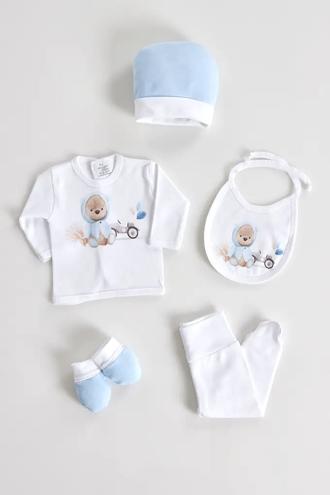 Bear in Autumn 5 Pieces Thermal Newborn Baby Set