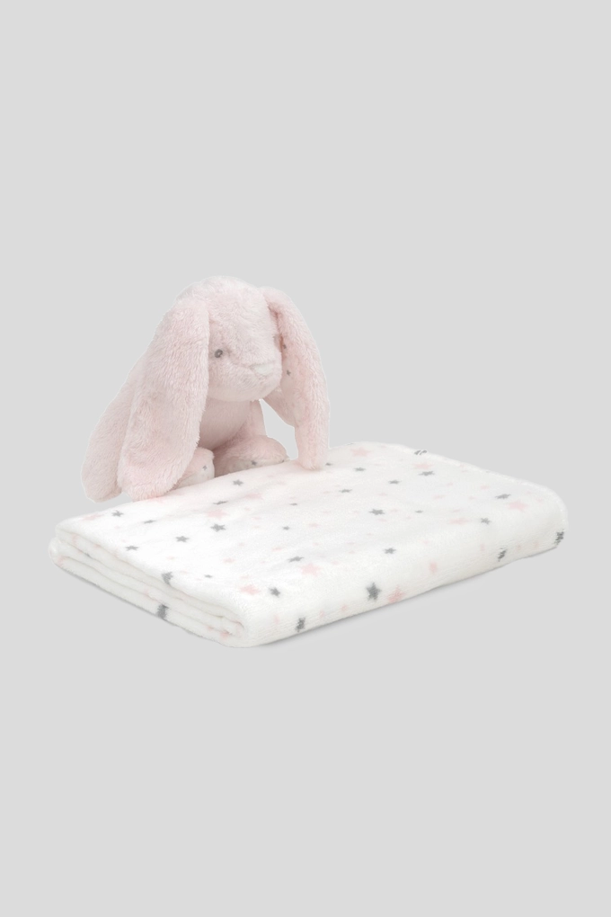 Bunny Teddy + Blanket Set