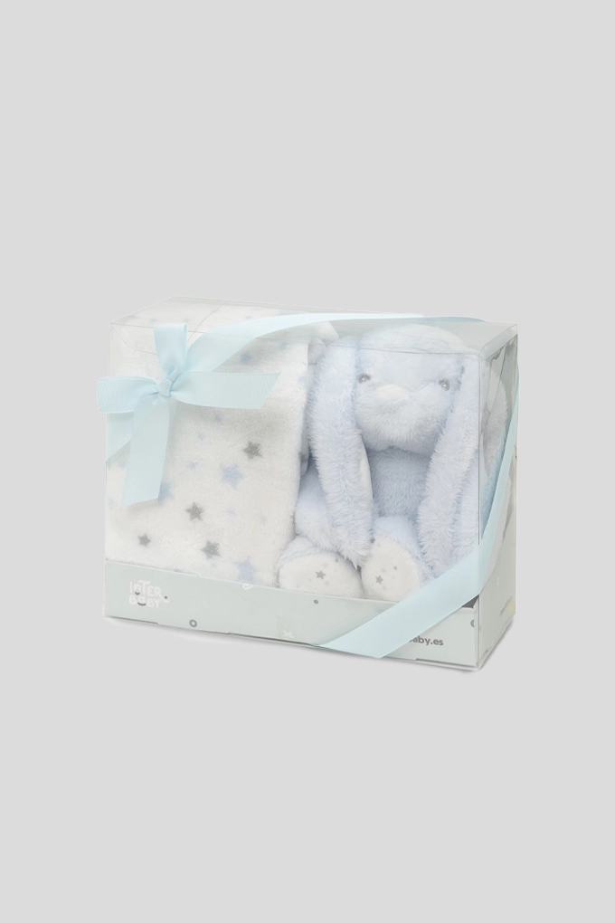 Bunny Teddy + Blanket Set