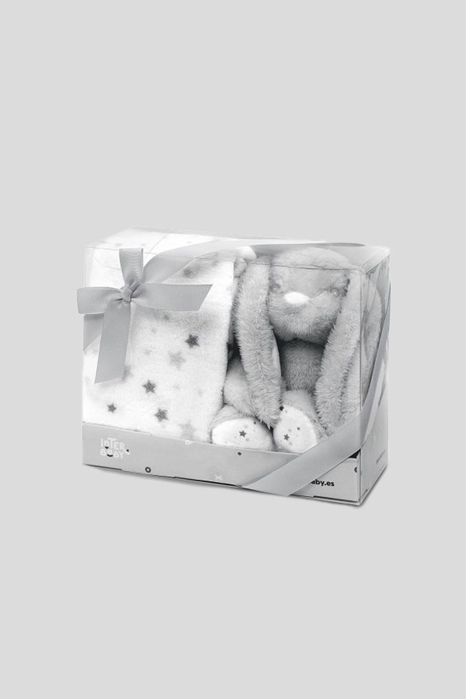 Bunny Teddy + Blanket Set