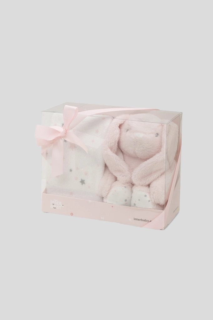 Bunny Teddy + Blanket Set