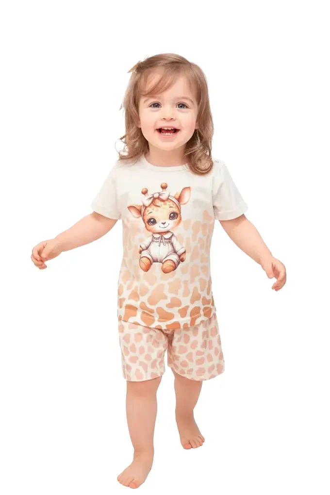 124 Baby Girl Short Sleeve Pyjama Set