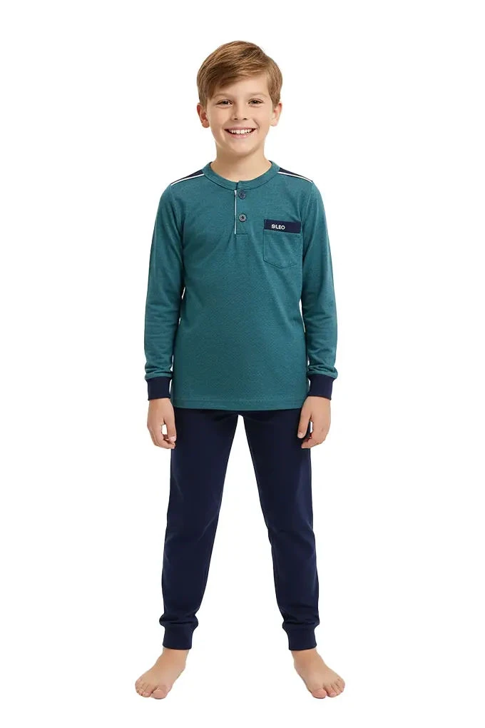 253 Boy Cotton Pyjama Set with Buttons