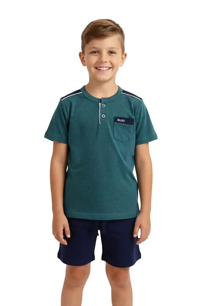 252 Boy Short Sleeve Printed Pyjama Set