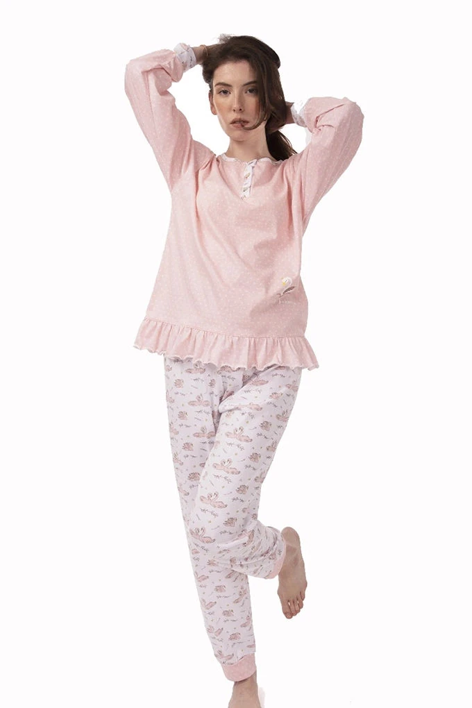 Sweet Princess Woman Cotton Printed Pyjama Set