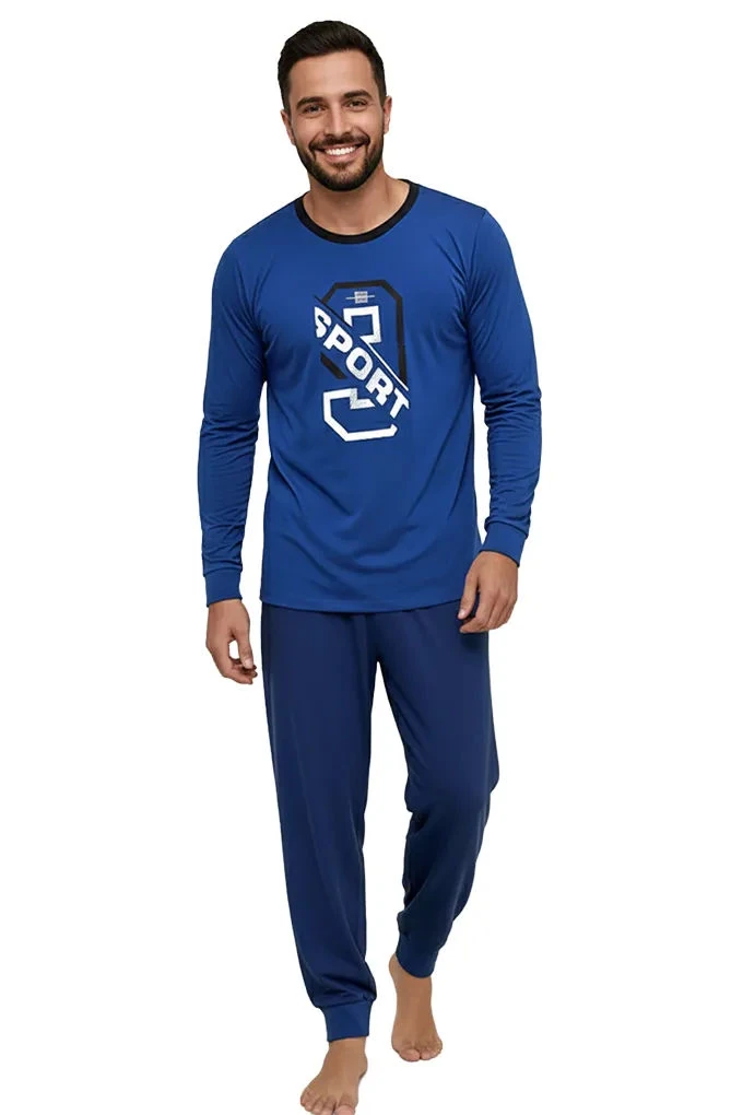 Sport Man Cotton Printed Pyjama Set