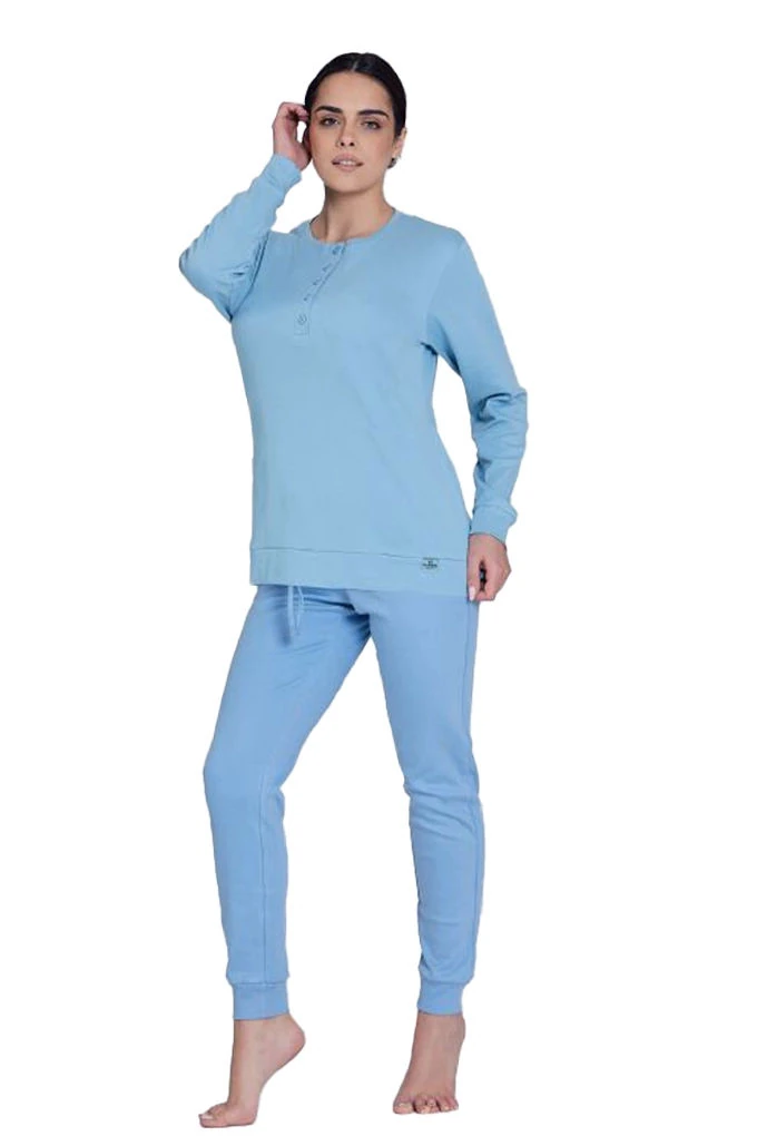D6030 Woman Thermal Pyjama Set with Buttons