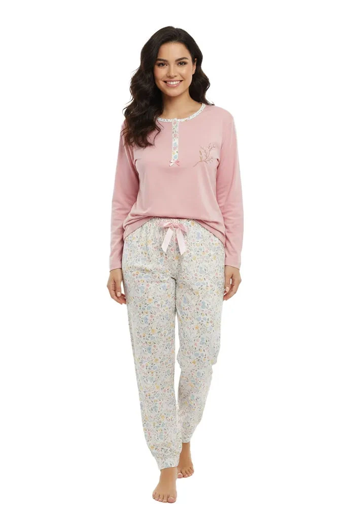 33006 Woman Cotton Embroidered Pyjama Set