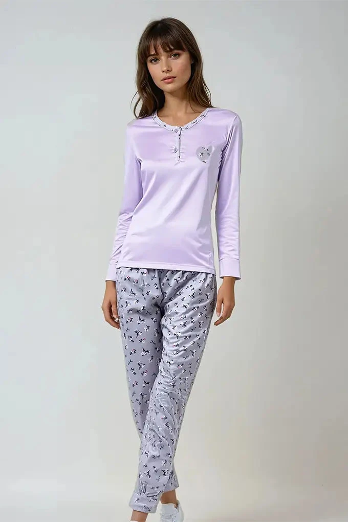 020261 Woman Cotton Printed Pyjama Set