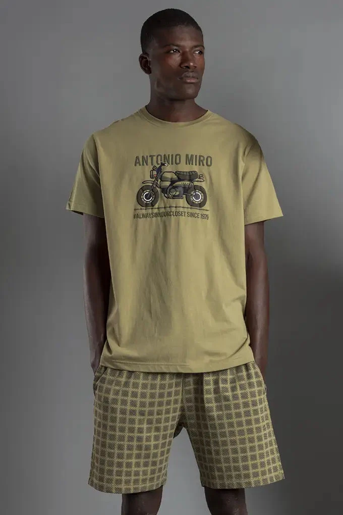 63170 Antonio Miro Short Sleeve Printed Pyjama Set