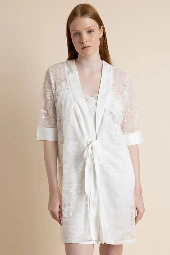 Woman Transparent Lace Robe 67227