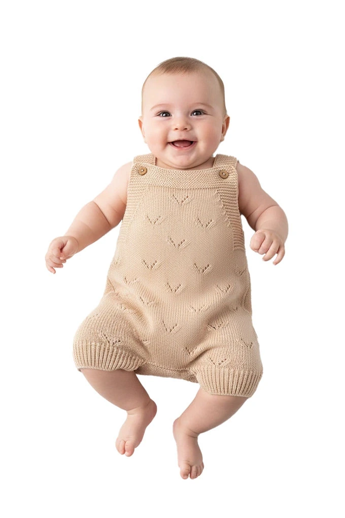 V Knitted Baby Dungaree