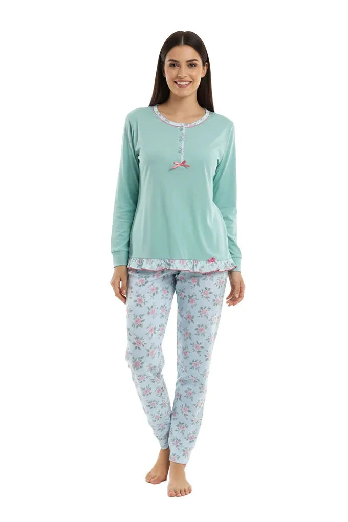 020263 Woman Cotton Printed Pyjama Set