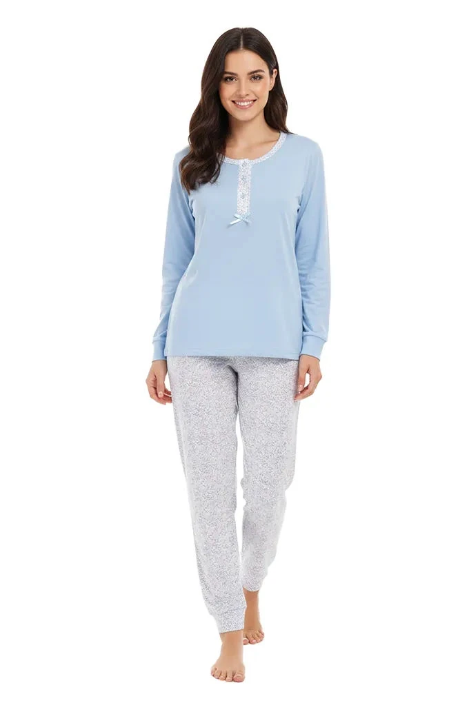020264 Woman Cotton Printed Pyjama Set
