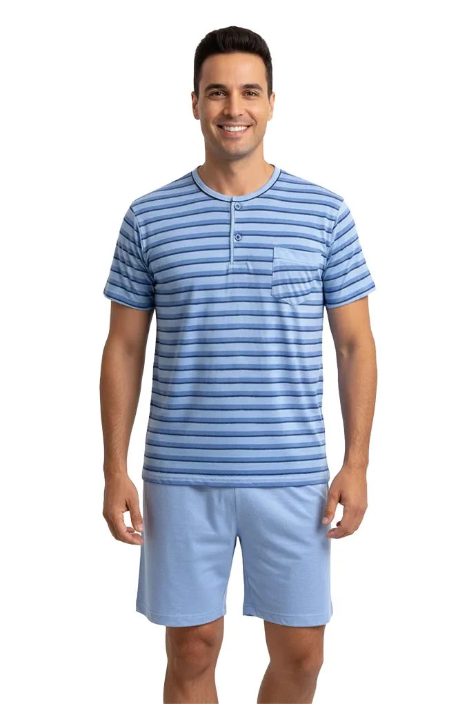 4638P Man Short Sleeve Printed Pyjama Set