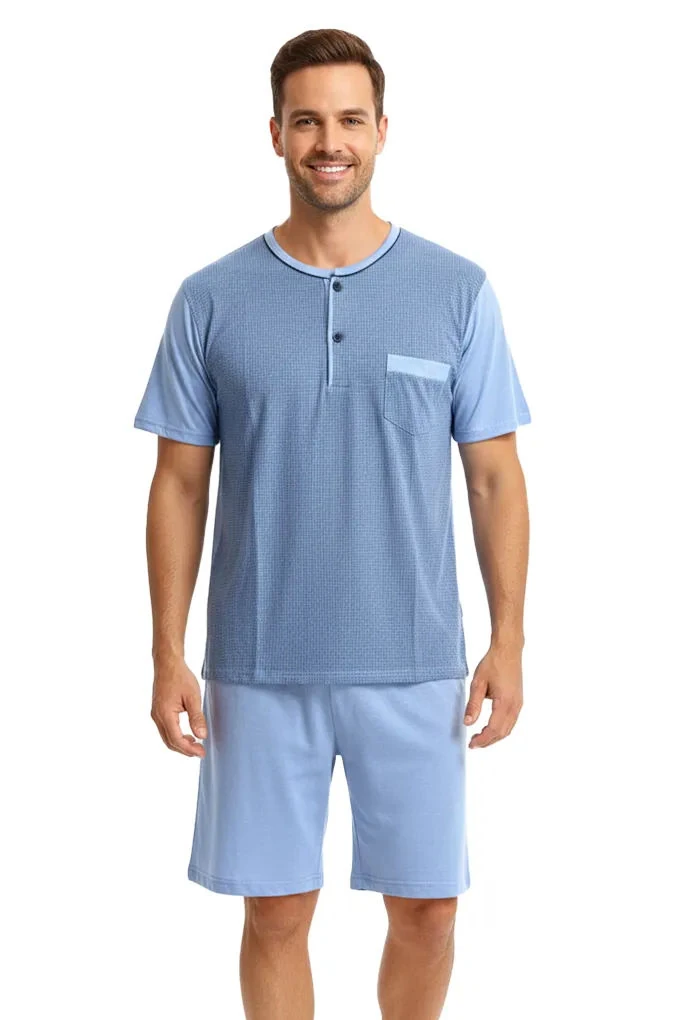 4639P Man Short Sleeve Printed Pyjama Set