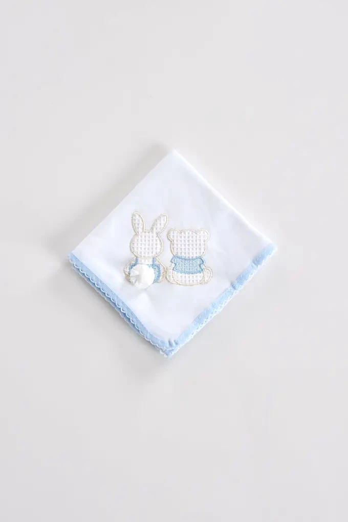 Waffle Little Friends Embroidered Burp Cloth