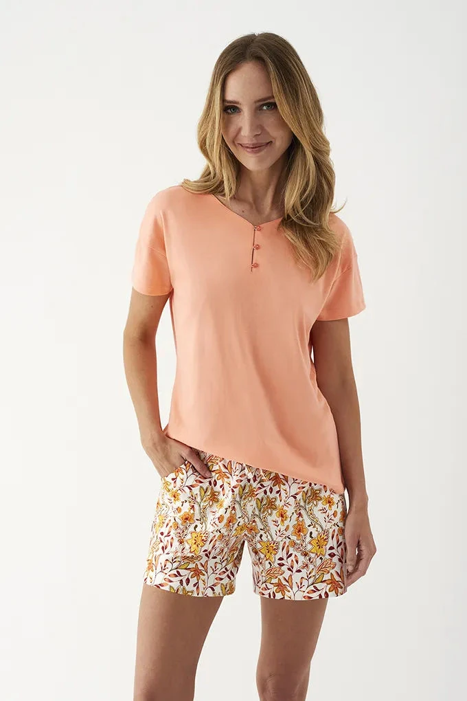 N19452 Woman Short Sleeve Printed Pyjama Set