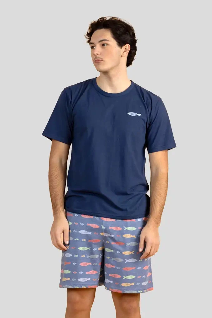 502 Man Short Sleeve Assorted Printed Pyjama Set