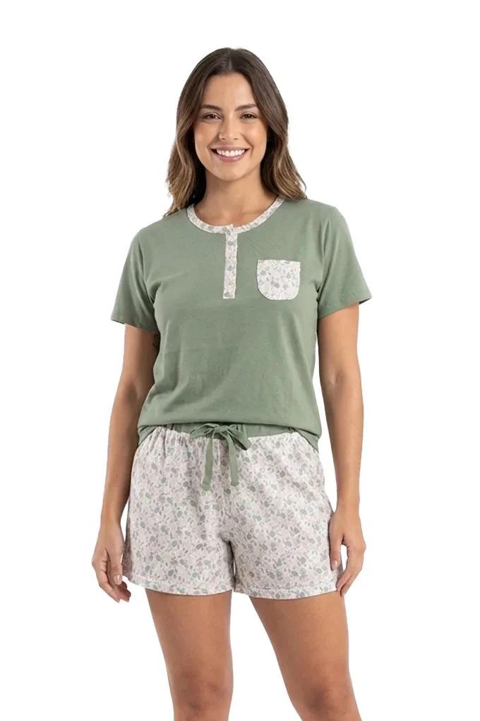 3631 Woman Short Sleeve Printed Pyjama Set