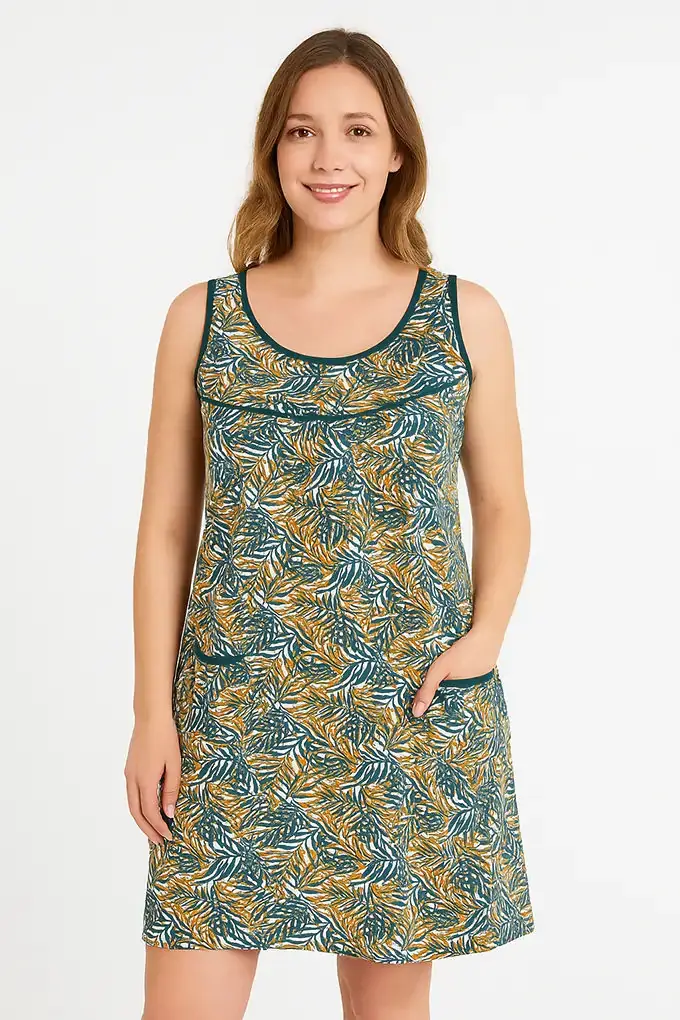 410/1 Woman Printed Dress with Pockets
