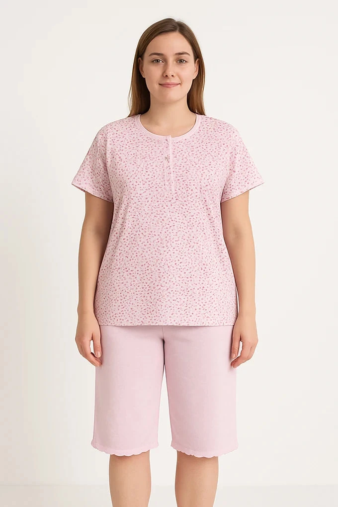410B Woman Printed Cropped Pyjama Set