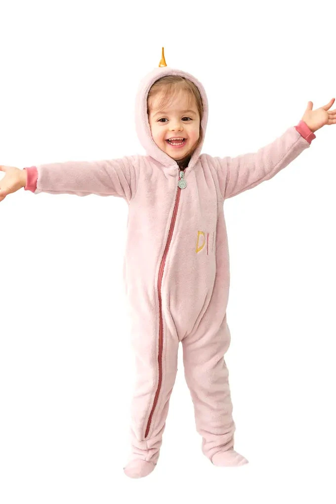130 Embroidered Coral Babygrow