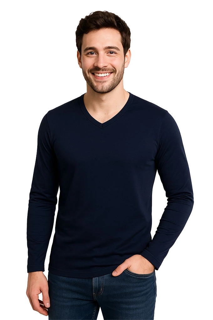 705 Man V Collar Long Sleeve Undershirt