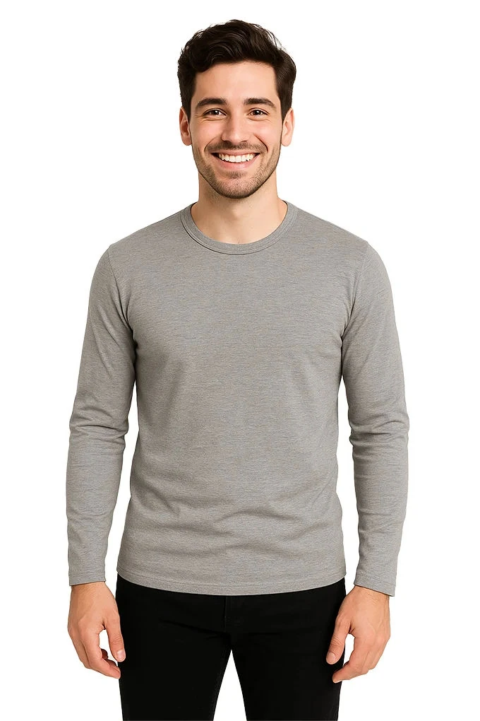 706 Man Round Collar Long Sleeve Undershirt